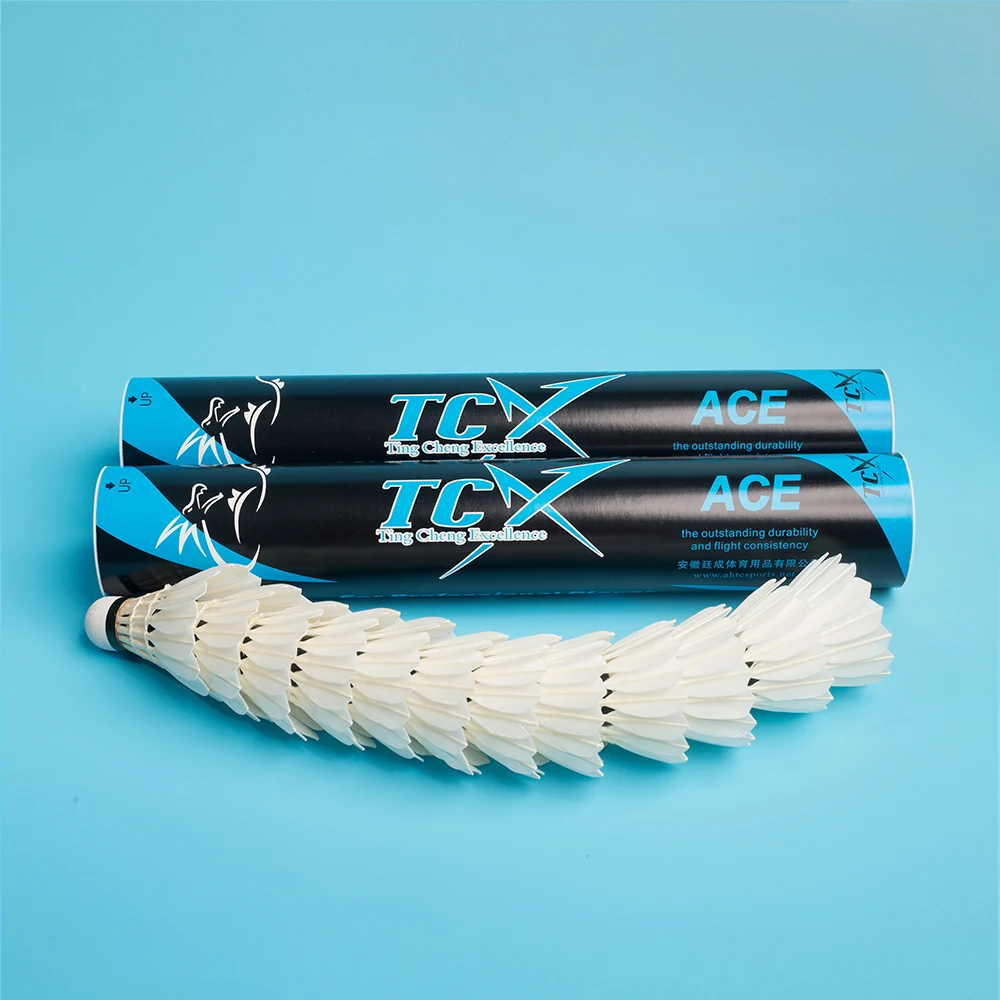 TCX ACE International Match Grade High Quality Goose Feather Badminton Shuttlecocks