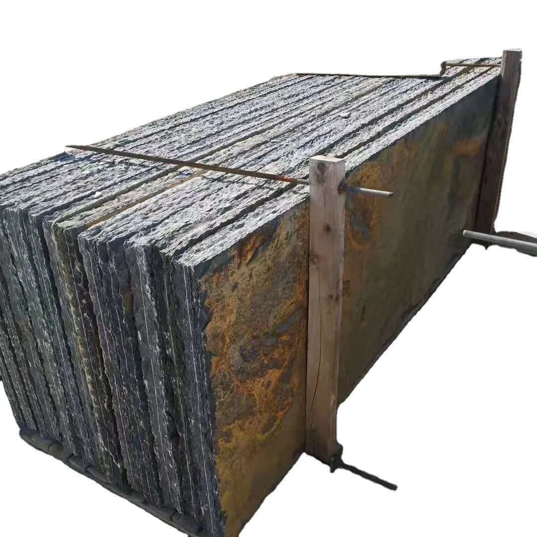 Natural black Slate Tiles for floor  New Design slate pattern For Outdoor Flooring Decorative