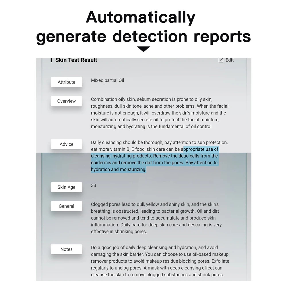 Professional AI Skincare 3D Facial Reveal Imager Skin Analysis Machine Price