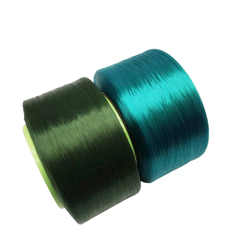 Polyester Yarn FDY 150D/48F Bright Trilobal Golden color Polyester Filament Yarn