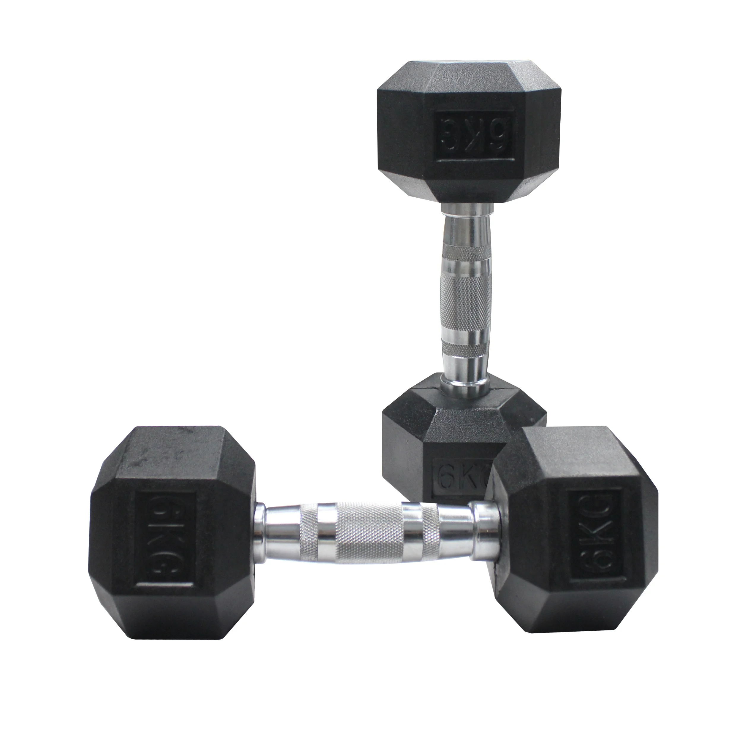 Factory Hex Rubber Dumbbell Barbell Rubber Dumbbell