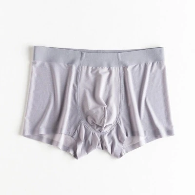 Новинка 2021, бесшовное нижнее белье из ледяного шелка, дышащие трусы-боксеры, цельные мужские боксеры