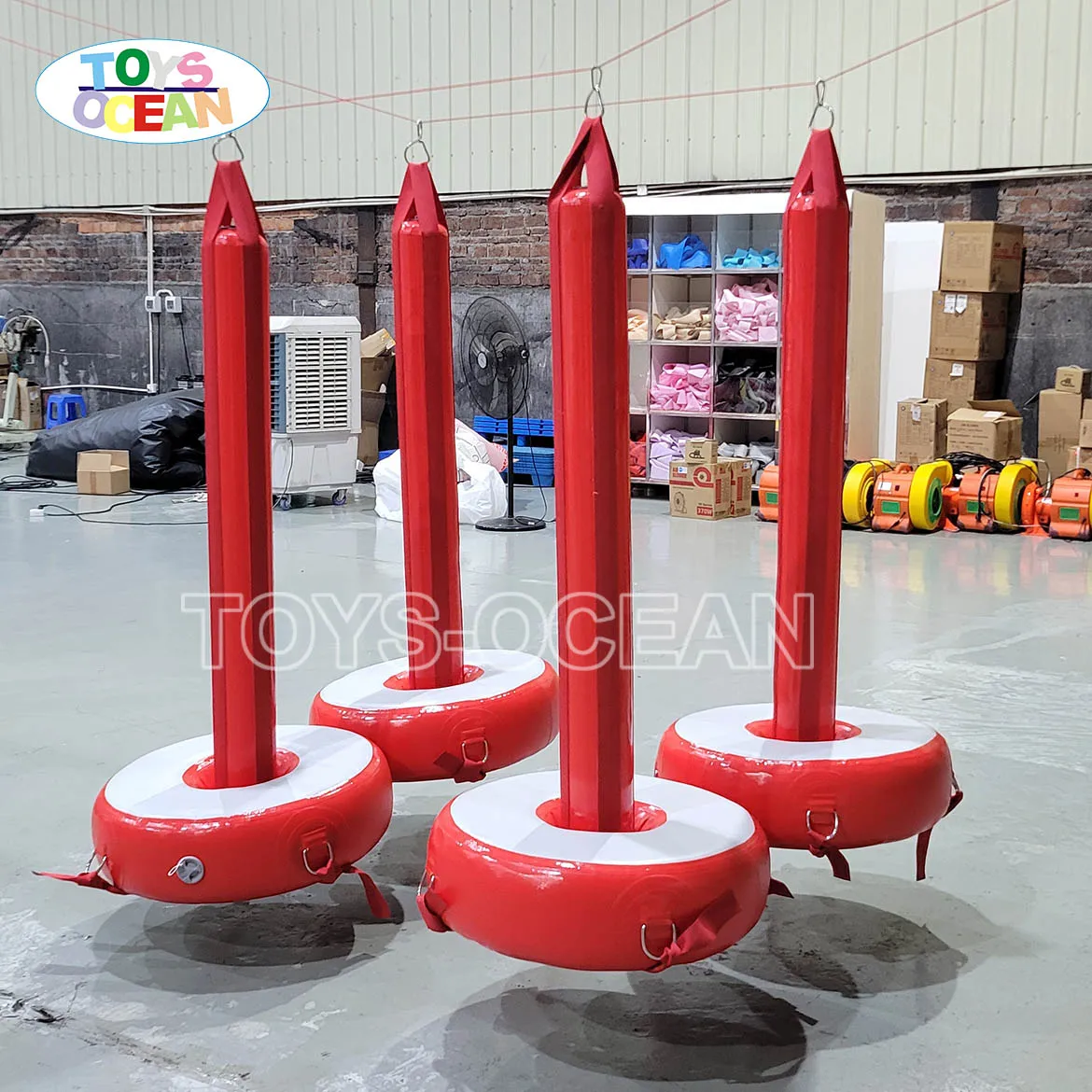 Factory Custom inflatable Warrior Course Swinging Step Ring Piston Horseshoe Air Bridge Air Spot Set