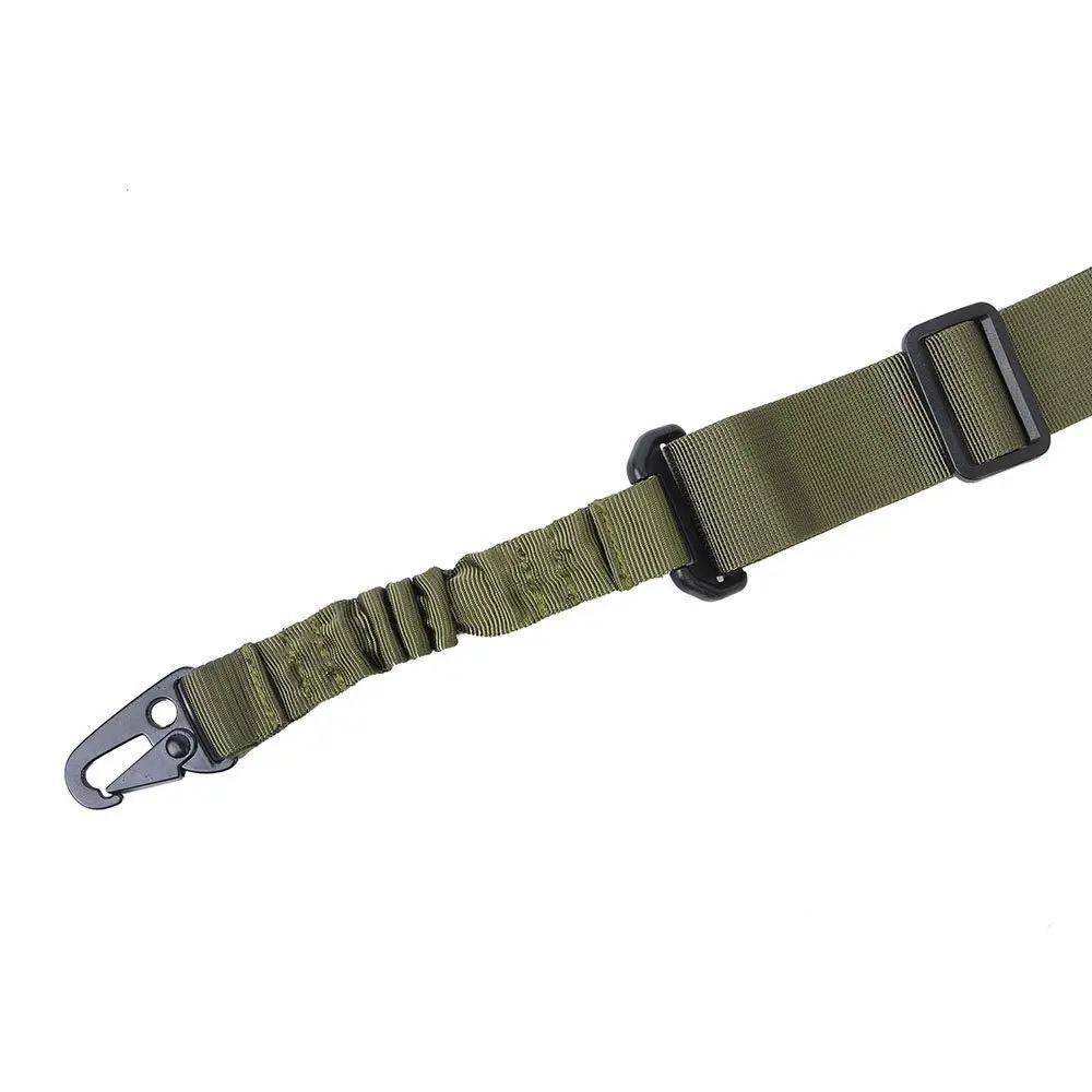Two Points Gun Sling With Length Adjuster Traditional Sling With Metal Hook For Outdoors Black