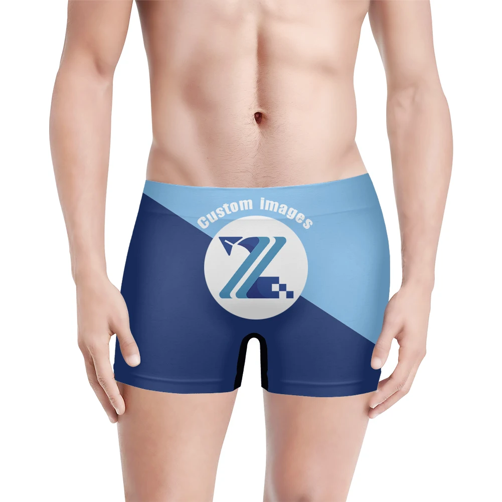 1MOQ Custom High Quality custom brand seamless mens boxer brief men polyester seamless underwear
