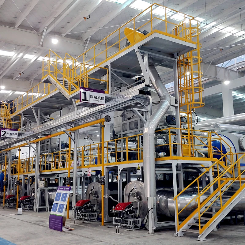 30000Ton large capacity 24hours continuous running pyrolysis turning plastic waste to fuel oil plant