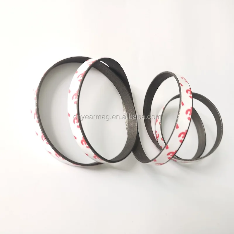 Strong Flexible NdFeB Rubber Magnet with Double Sided Adhesive