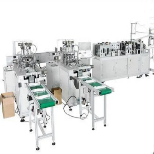 PLC automatic flat face mask making machine
