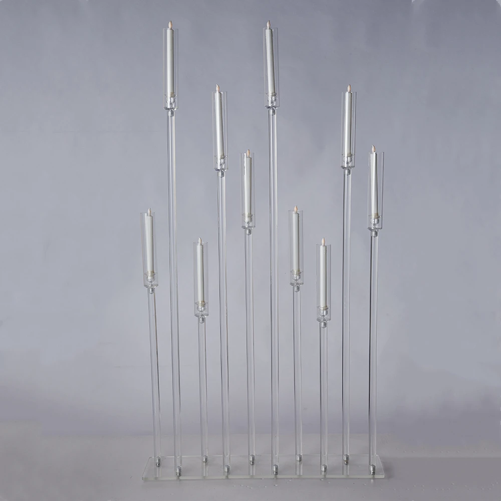 acrylic modern wedding floor clear candelabra tall wedding centerpieces acrylic candle holder for tables decorations