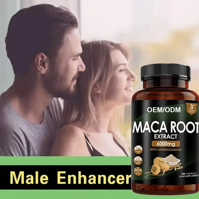 Best Selling Men enhancement Products Energy Booster Endurance Strength Supplements Long time Maca Root Capsules