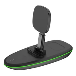 Новинка, многофункциональная беспроводная зарядка для телефона, подставка для смартфона 15 Вт, беспроводное зарядное устройство Qi для устройств Apple