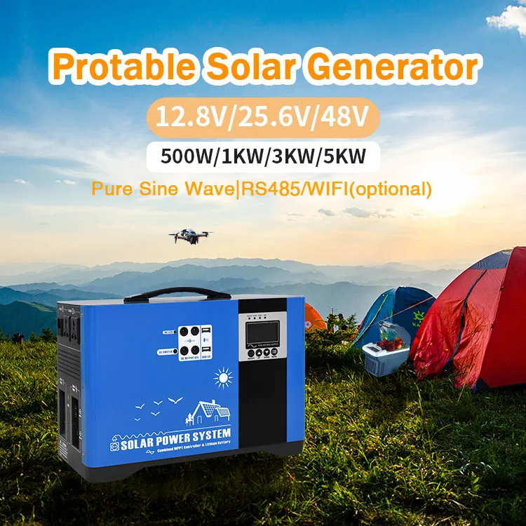 No gasoline No noise Campers RVs LiFePO4 lithium generator Portable 1000W 3000W Solar Generator