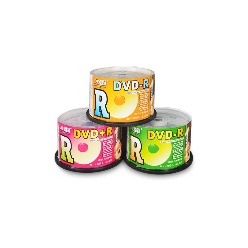 Factory wholesale blank dvd r 16x with 120min shrink wrap package