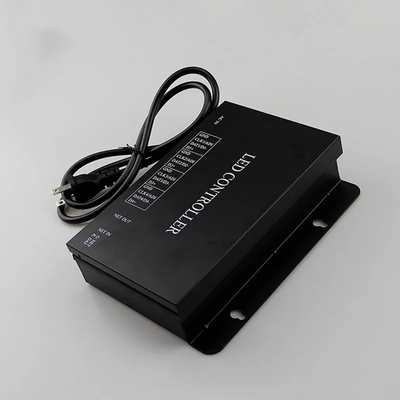 110V-220VAC H802RA 4 Ports  4096 Pixels  Artnet Eternet to SPI Mad rix Pixel Controller Support Jinx For WS2811 WS2812 LED Light