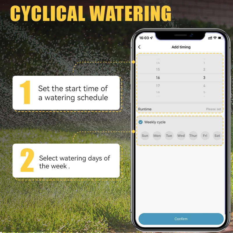 RainPoint Smart 8 Zones Watering Irrigation Timer Tuya APP Wifi Control Sprinkle for Greenhouse