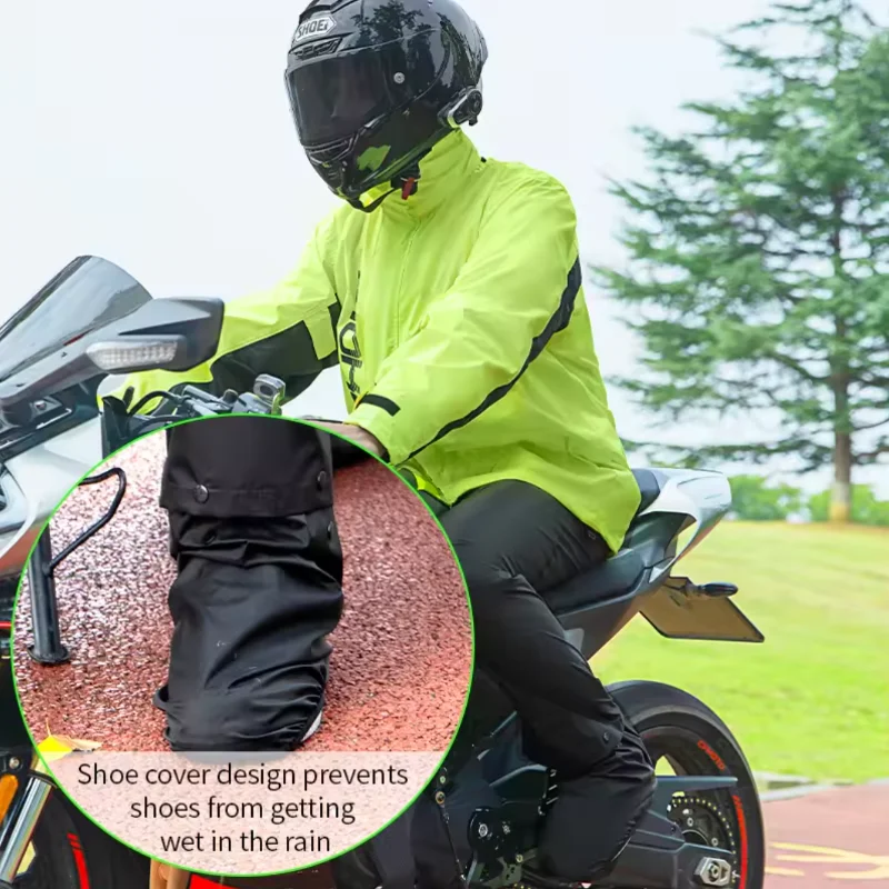 24-Hour Full Body Rainstorm Prevention Factory Spot Split Raincoat Rainpants Suit Wholesale Adult Reflective Raincoat