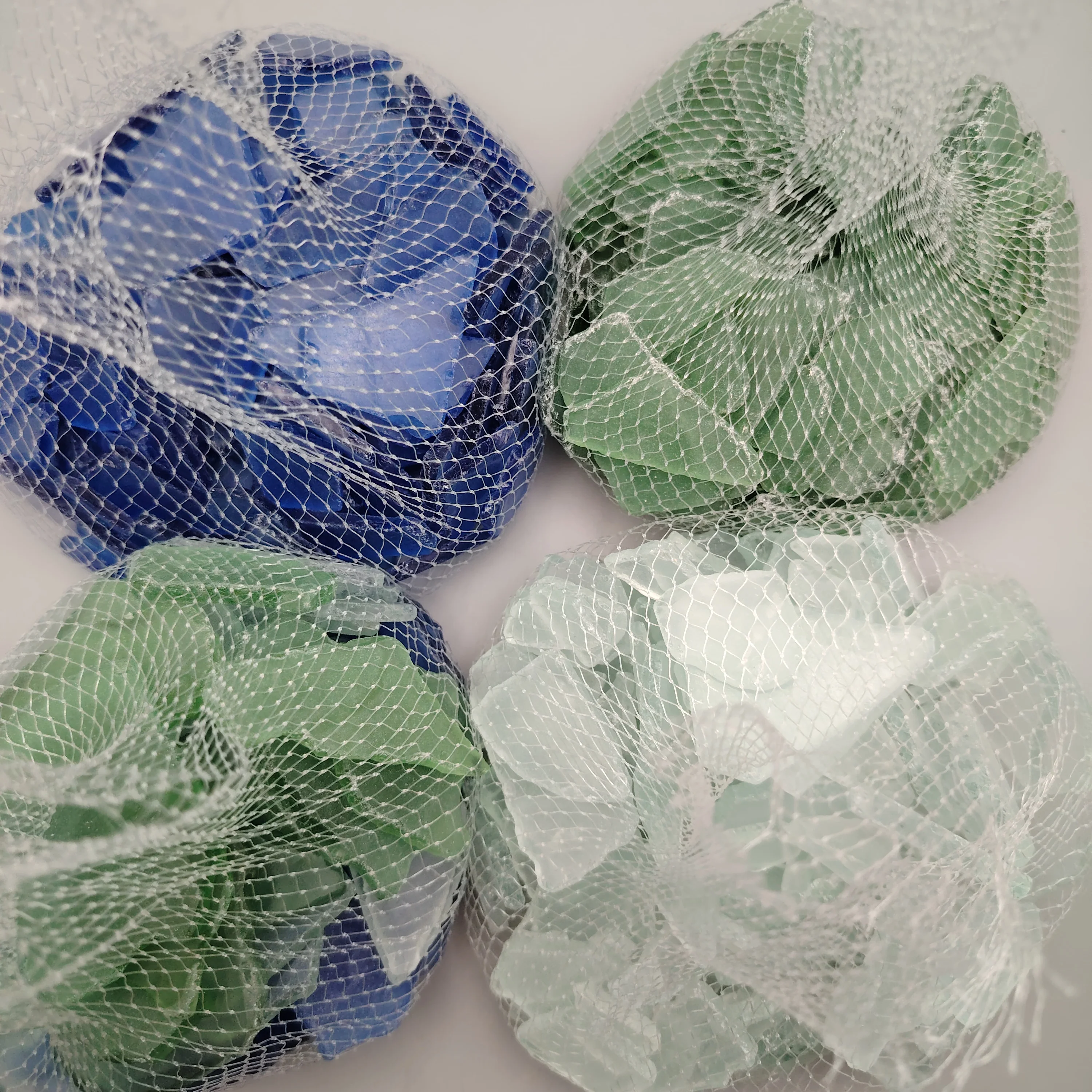 DIY Beach Glass 16Oz 0.78-1.5 inch Fish Tank Landscaping Flat Sea Glass Crafts Decorative Glass