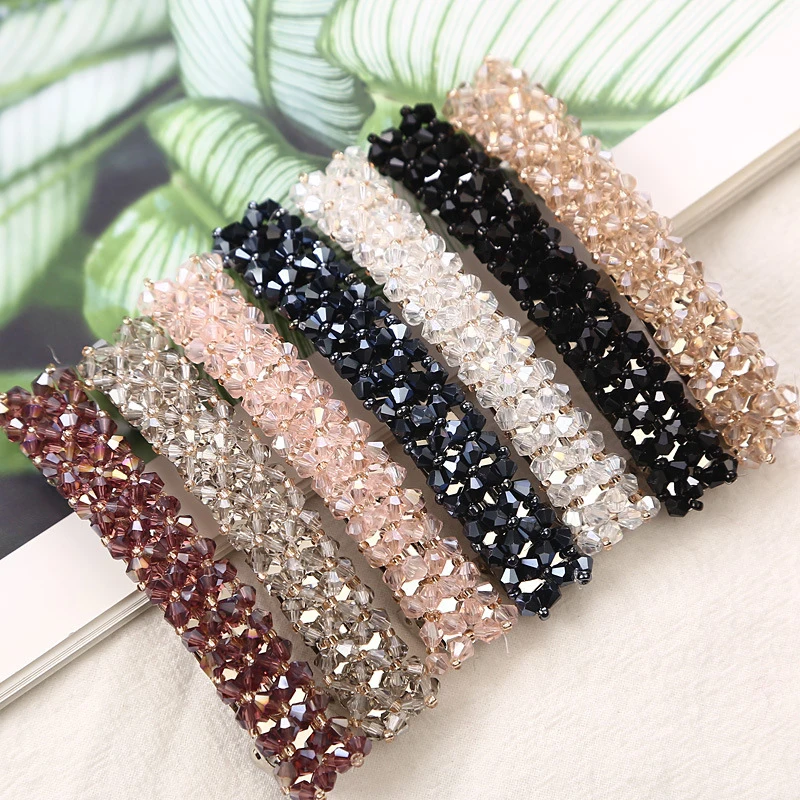 New Korean Elegant Hairpins Hairgrips Crystal Rhinestone Barrettes Hair Clips For Women Girls Hair Accessories