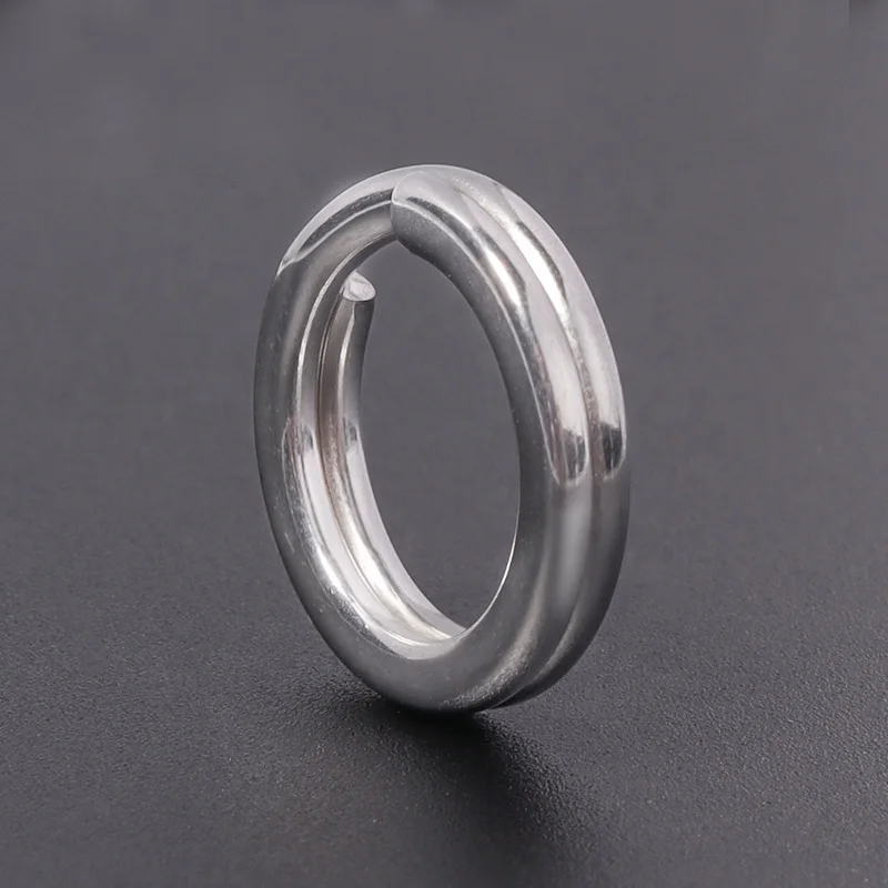 VEROMCA 304 Stainless Steel Key Ring Polished PVD Plated Titanium Steel Flat Key Ring