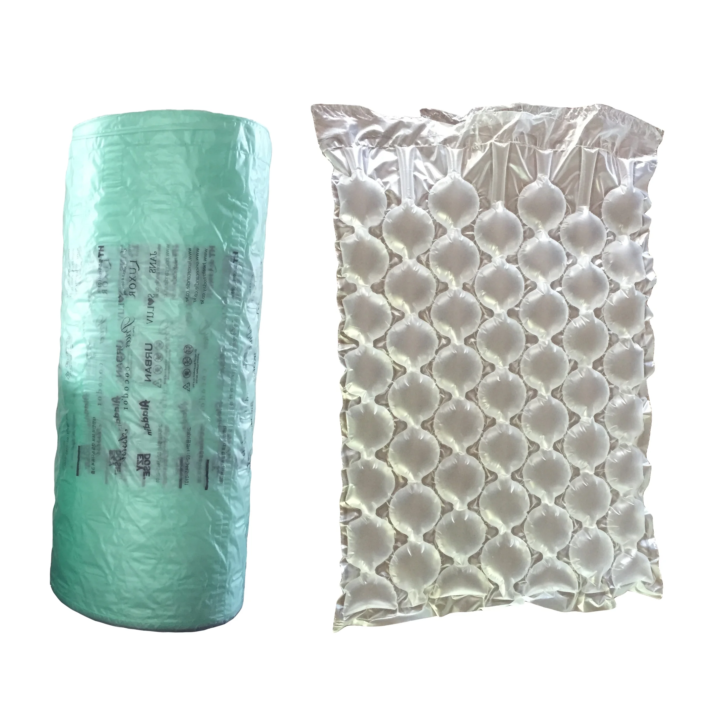 Inflatable anti-shocking providers air cushion bag film : the packaging material that takes up less space and costs less to ship
