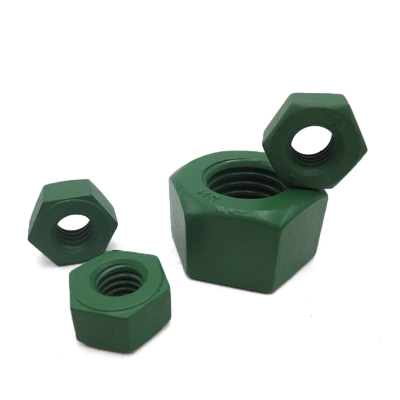 M6 ASTM A194 Grade 4  Heavy Hex Nut carbon Steel hex nut with PTFE coating