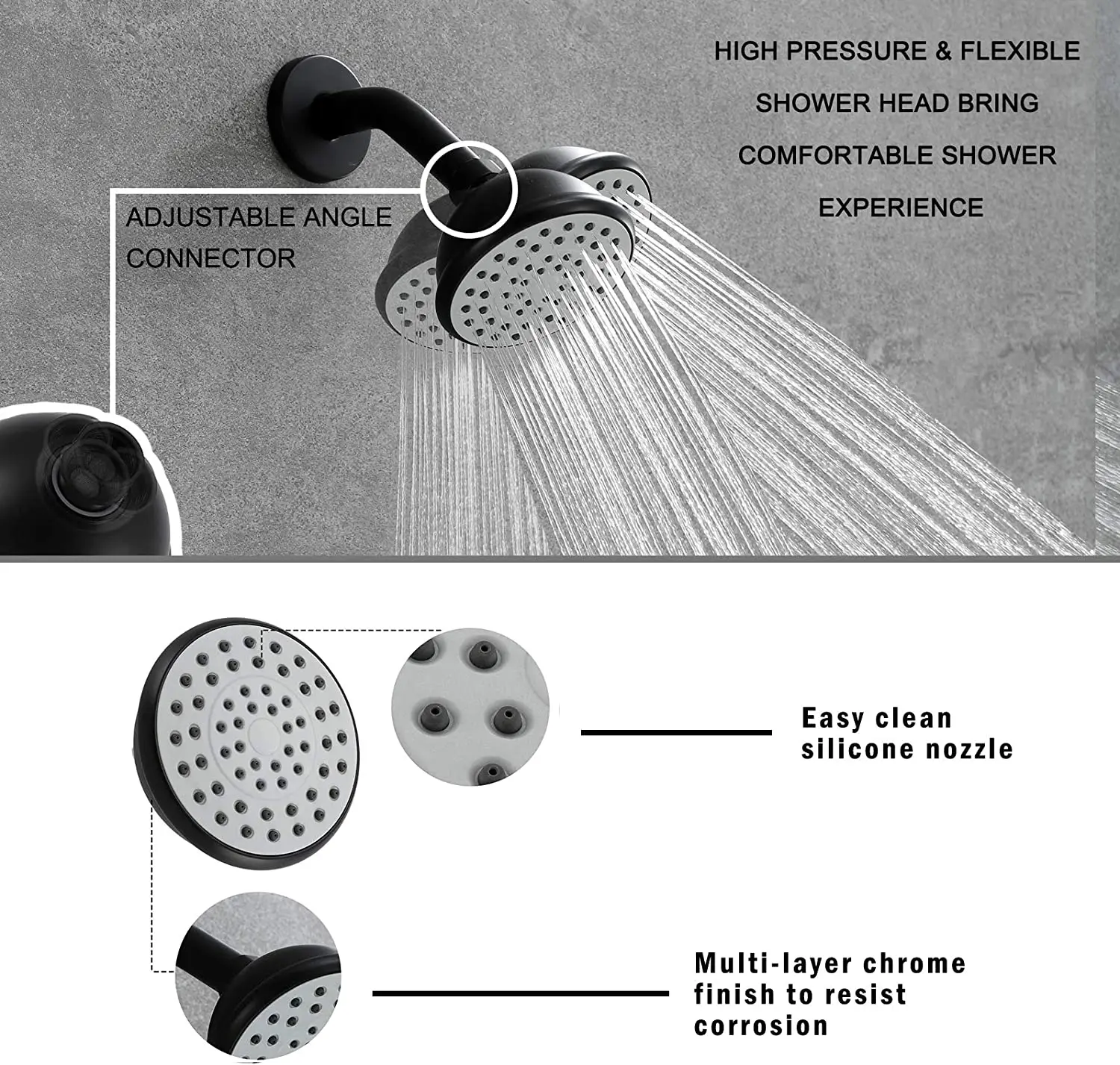 
Aquacubic Pressure Balance Valve UPC Wall Mounted Bathroom Shower Faucet hot and cold 