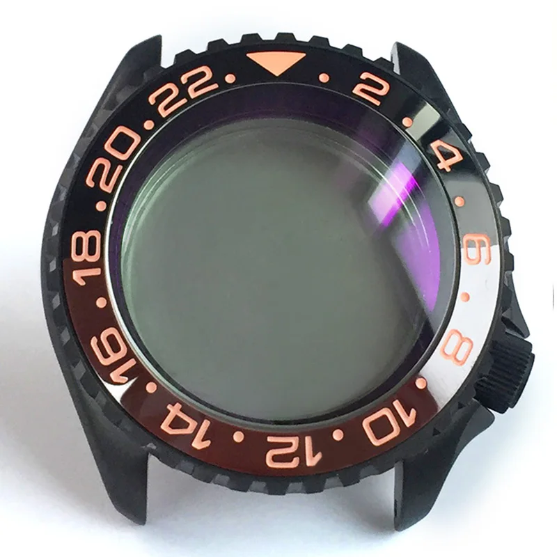Wholesales Custom Stainless Steel Watch Case Bezel Insert For SEIKO SKX007 SRPD Sapphire Glass  Brushed Case Watch Parts