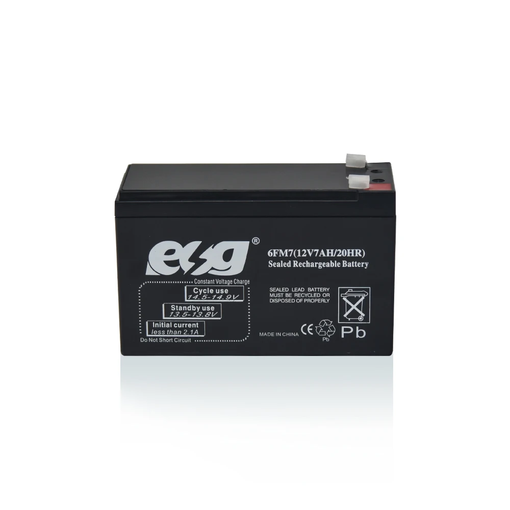 ESG 12V 7AH AGM Long Life Maintenance free Deep Cycle Storage Portable Case Box Lead-acid Battery