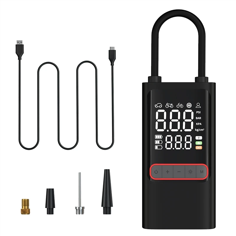 Outdoor small car Fast inflation electric bicycle spherical air pump car air compressor tire number