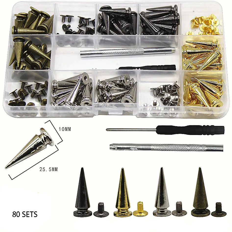 High Quality Silver Screw Bullet Rivet Spike Studs Spots Diy Rock Punk - Buy Garment Rivet