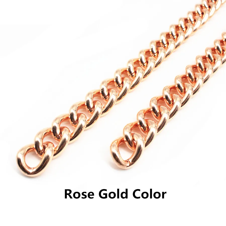 Aluminum Metal Gold/Silver  Flat Bag Chain Twisted Curb Chains Fit Bracelets Open Link Chain DIY Jewelry Making