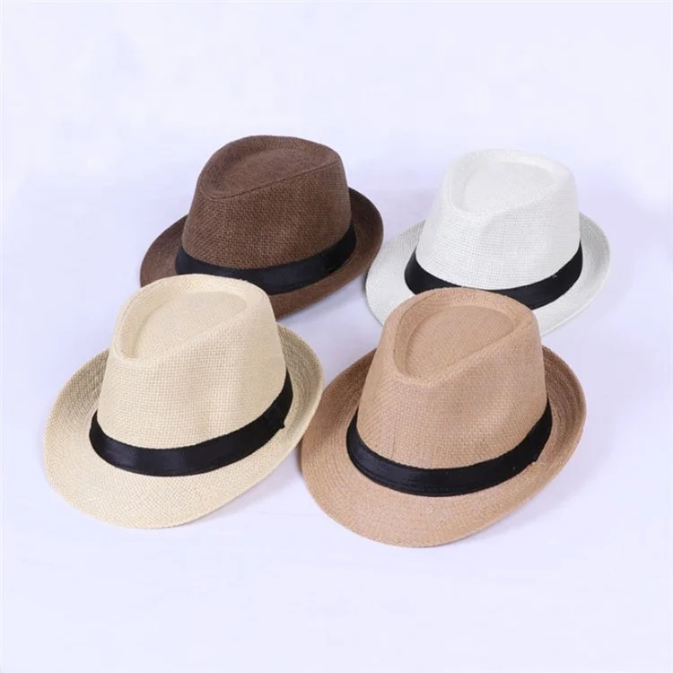 Wholesale Straw Panama Fedora Women Beach Hat