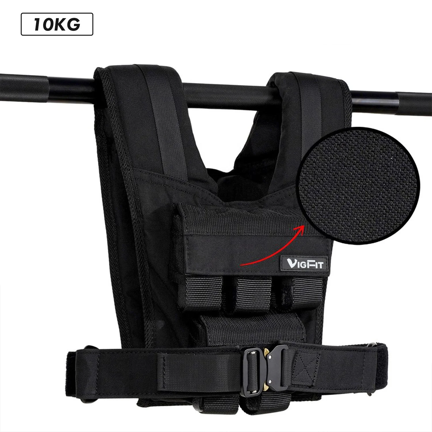 High Quality Adjustable Weight Vest Black Weighted for Fitness Exercise 10kg 12kg 16kg 20kg 30kg Customized