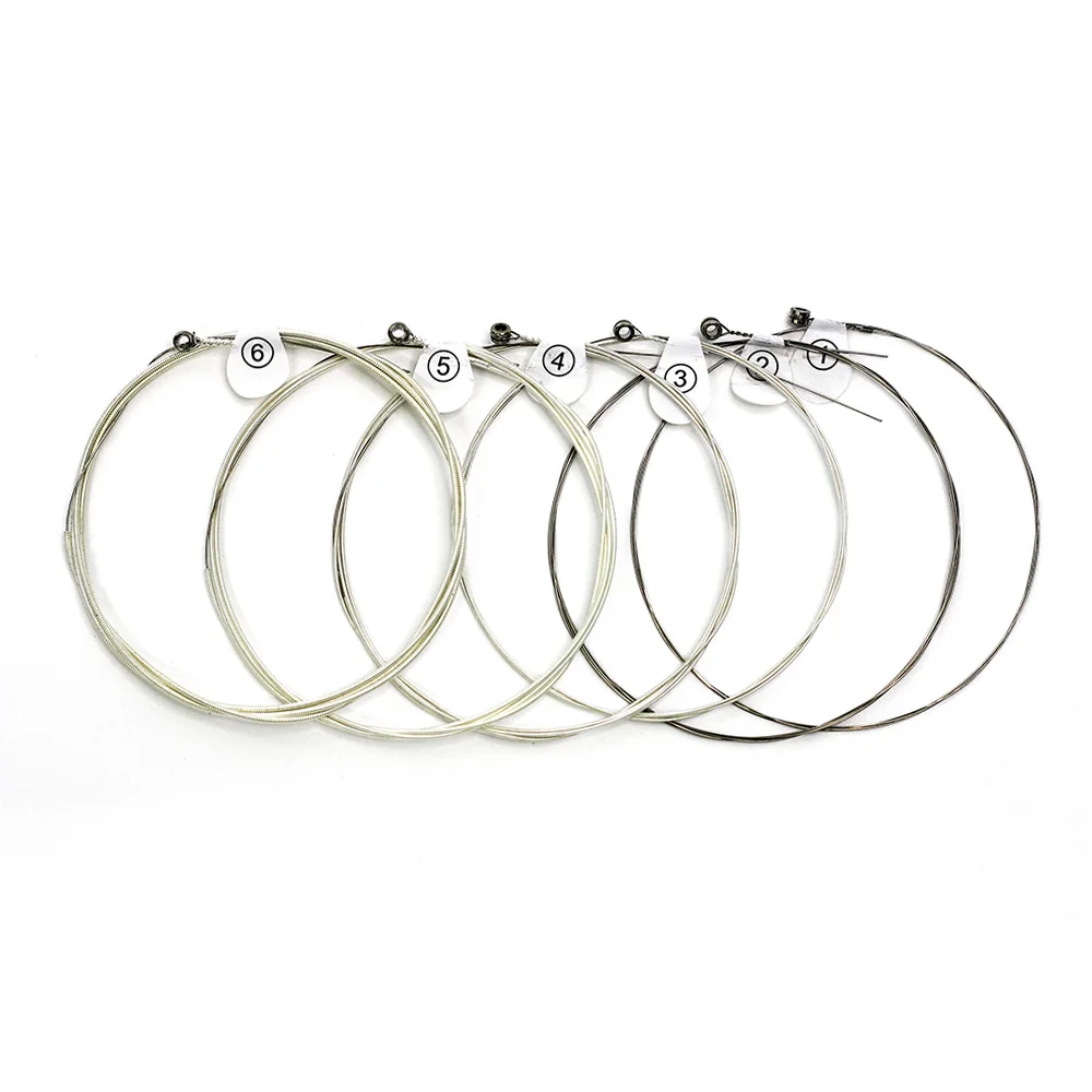 High Quality Factory Acoustic Folk Guitar Strings Set Stainless Steel Wire Steel Core Silver-plated Beginner Best Seller