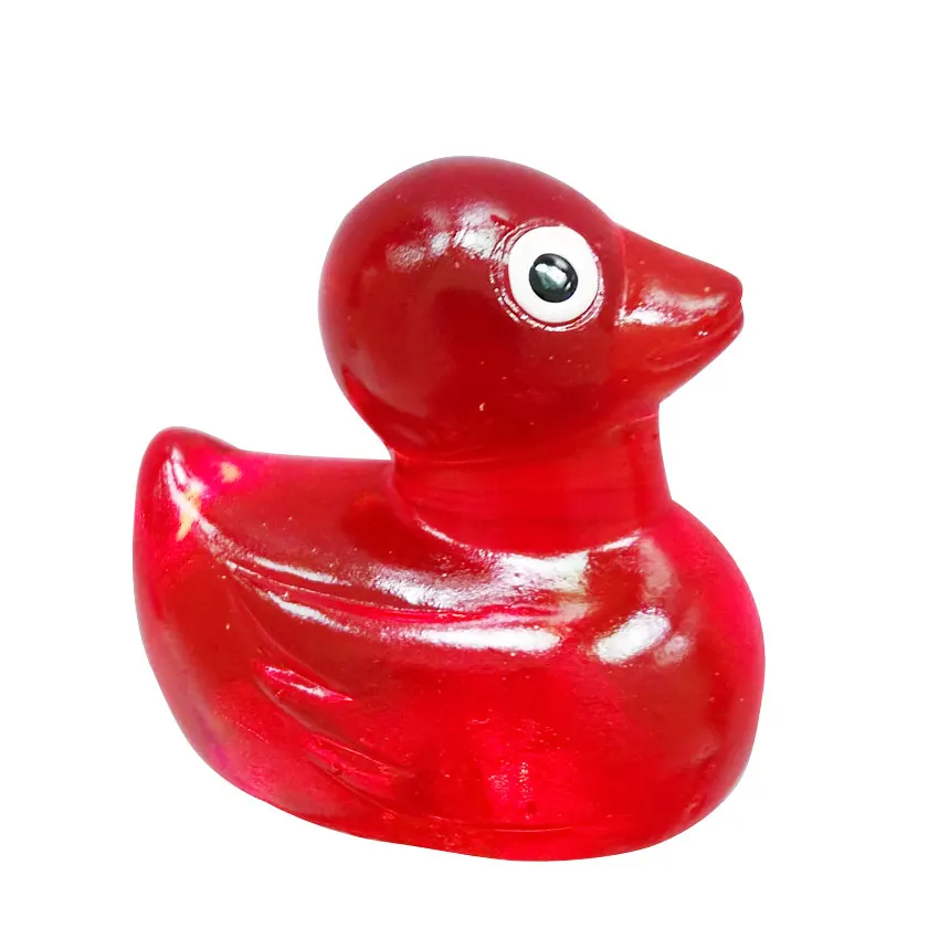 Wholesale  Charming little yellow duck jelly sticky 4.5x3x4 cm shape TPR Jelly toys for kids