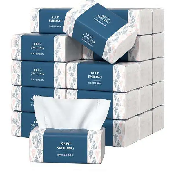 wholesale soft pack 360 sheets facial tissue 100% virgin wood pulp