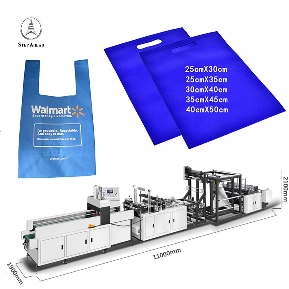 Full-automatic non-woven box bag making machine, 5 in 1 non woven fabric making machine