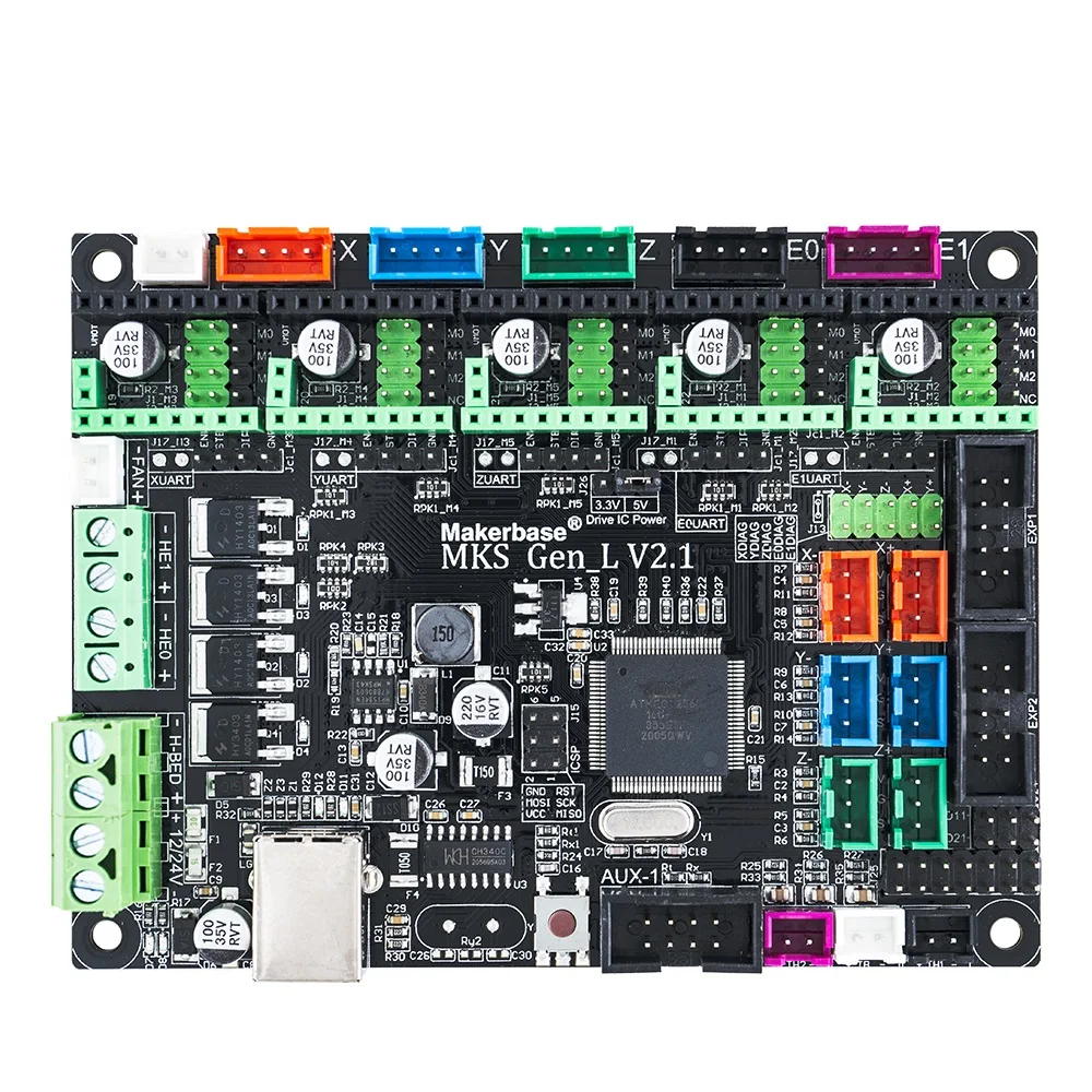 Материнская плата Makerbase MKS Gen_L 2,1, плата управления, поддержка материнской платы TMC2209 2208 Uart Mode Gen L, детали для 3D-принтера