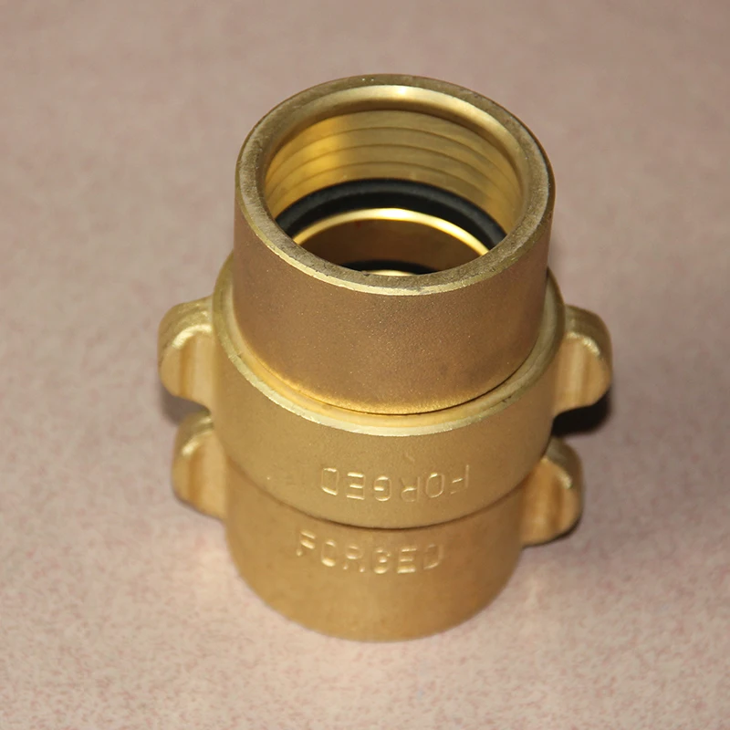 American Type 1.5/2/2.5 Inch Layflat Plain Brass Quick Water Connect Fire Hose Couplings Hydraulic