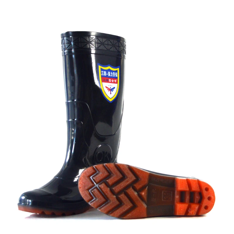 High quality black beef tendon bottom work rain boots PVC rain shoes delivered wear protection shoes rainboots