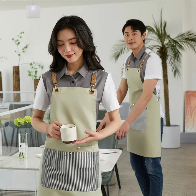 Custom Print Cook Apron For Sublimation Chef Waterproof 100% Cotton aprons kitchen cheap custom aprons