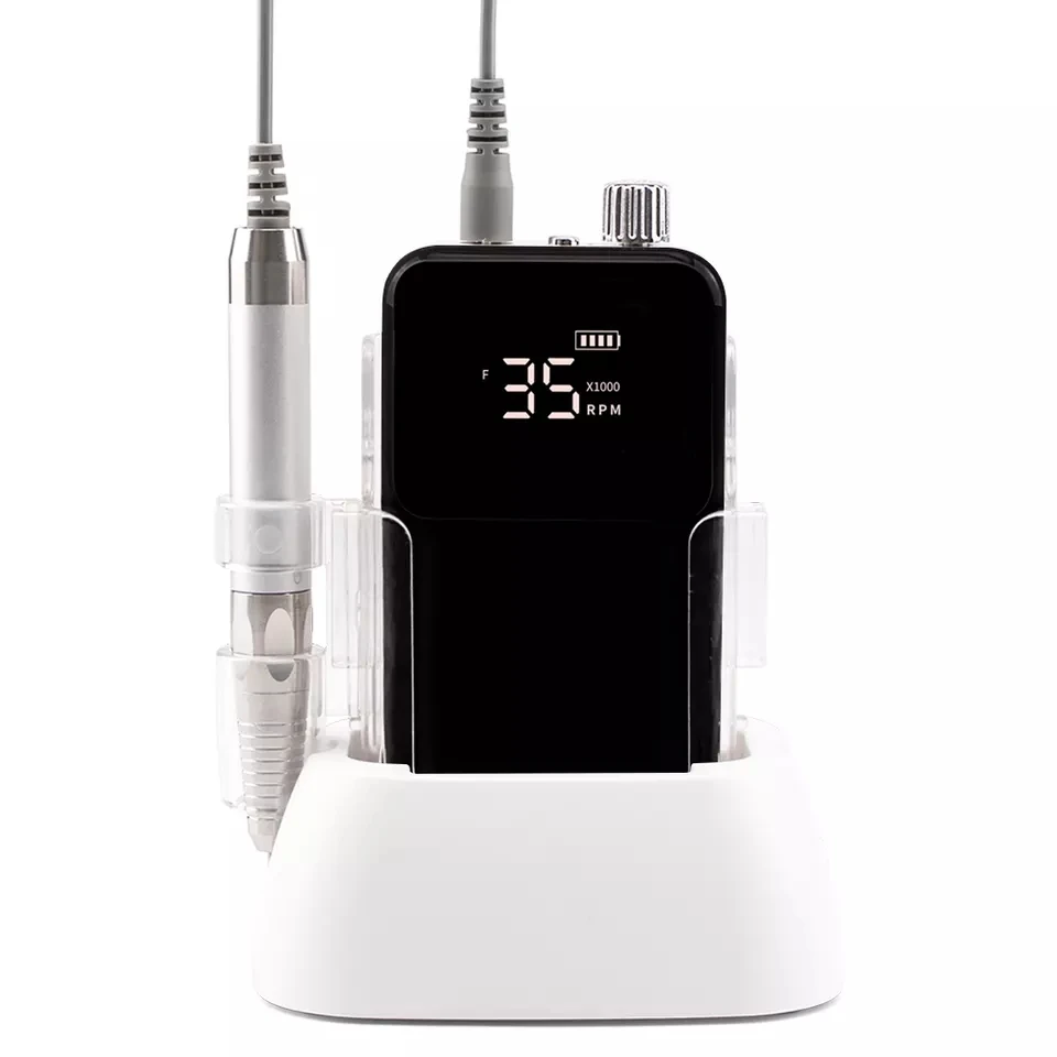 2024 New Innovative Professional Long Battery 35000RPM Cordless Portable Rechargeable Manicure Nail Drill Machine