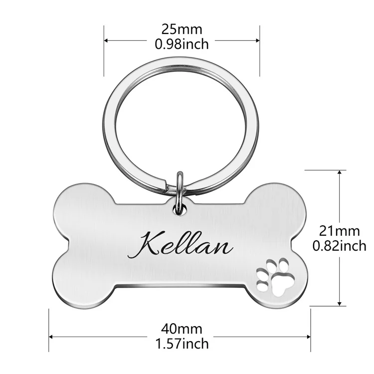 The New Listing Stainless Steel Dog Id Tag Anti-Lost Pendant Pet Name Tag