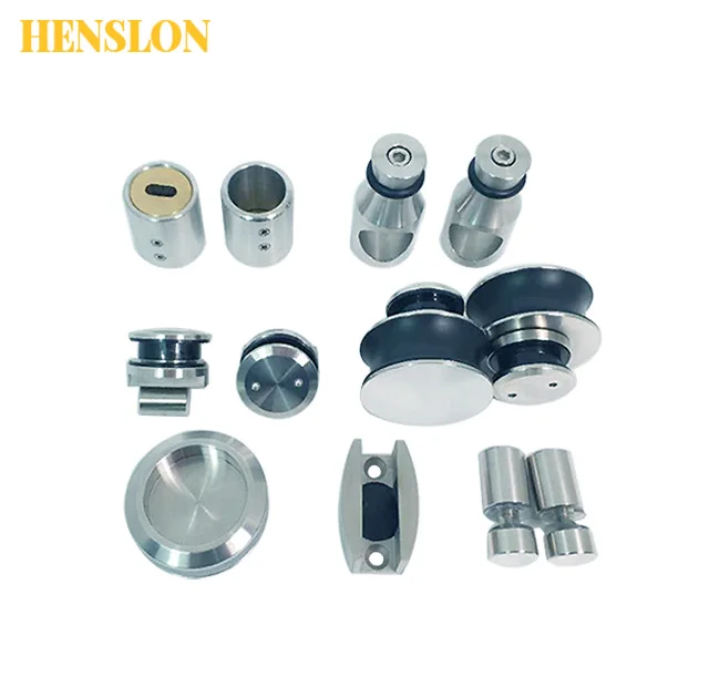 tempered glass Sliding kitchen Door/Closet Replacement Kit Hardware Set Installation Accessories Track Pivot Guide