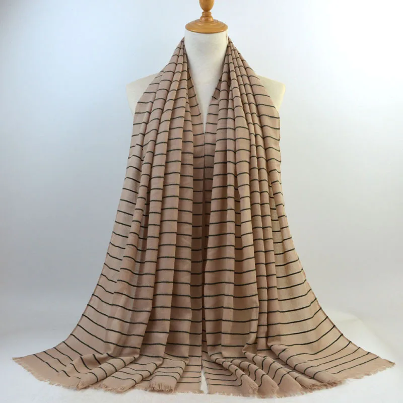 High Quality Cotton Jersey Scarf Stretchy Hijab Plain Head Scarves Wholesale Crinkle Shawl Muslin Scarf Women Hijab