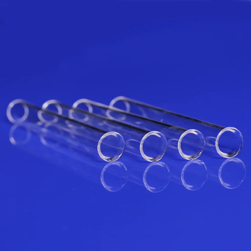 Heat resistant Transparent custom quartz glass tubes quartz test tubes quartz pipes