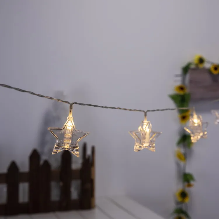 Fairy Star Photo Clip Lights LED 10 Lights Christmas Party String Lights for Home Holiday Decoration