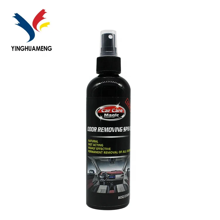 Odor remover spray removes odors to get rid of bad smells, including cigarette smoke in your car.