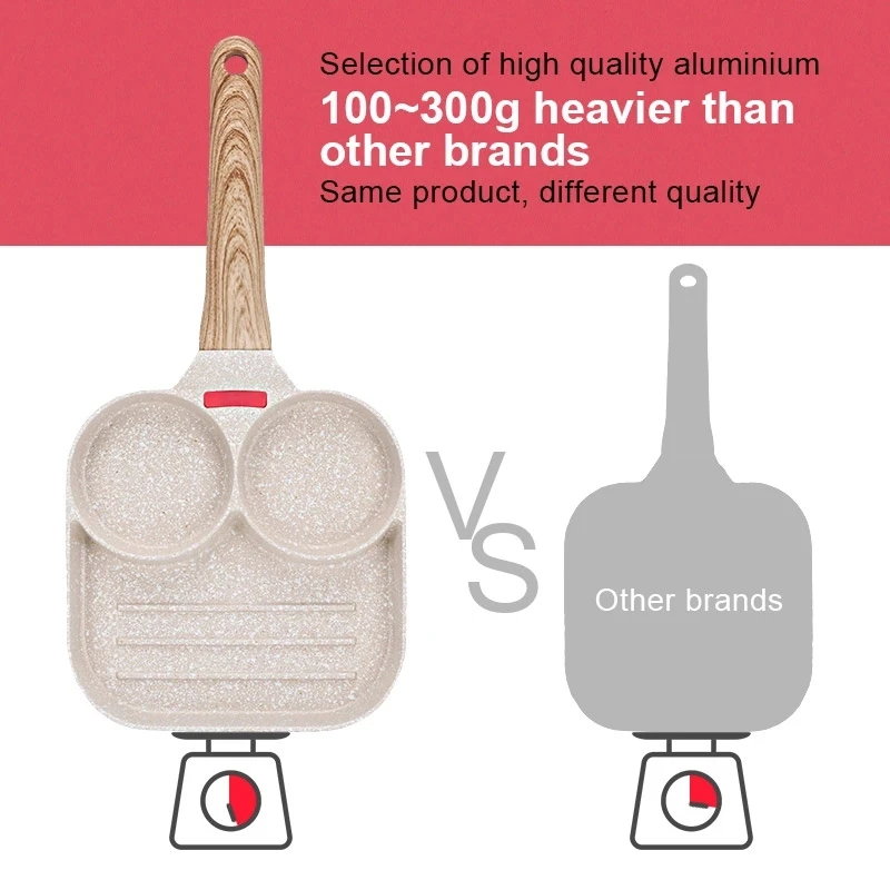 Hot Sale Maifan Stone Kitchen Cooking Non Stick Pans Aluminum Alloy Egg Frying Cookware