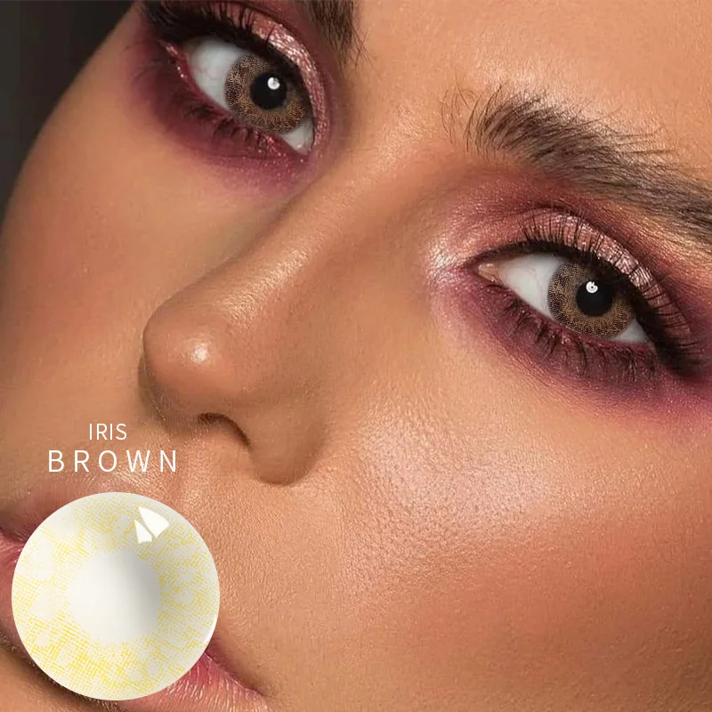 
taoqihou/yiwaeye 2pcs/pair HongMo II Series Yearly Cycle Soft Colored Contact Lenses Natural Eye Cosmetic Contact Lens 